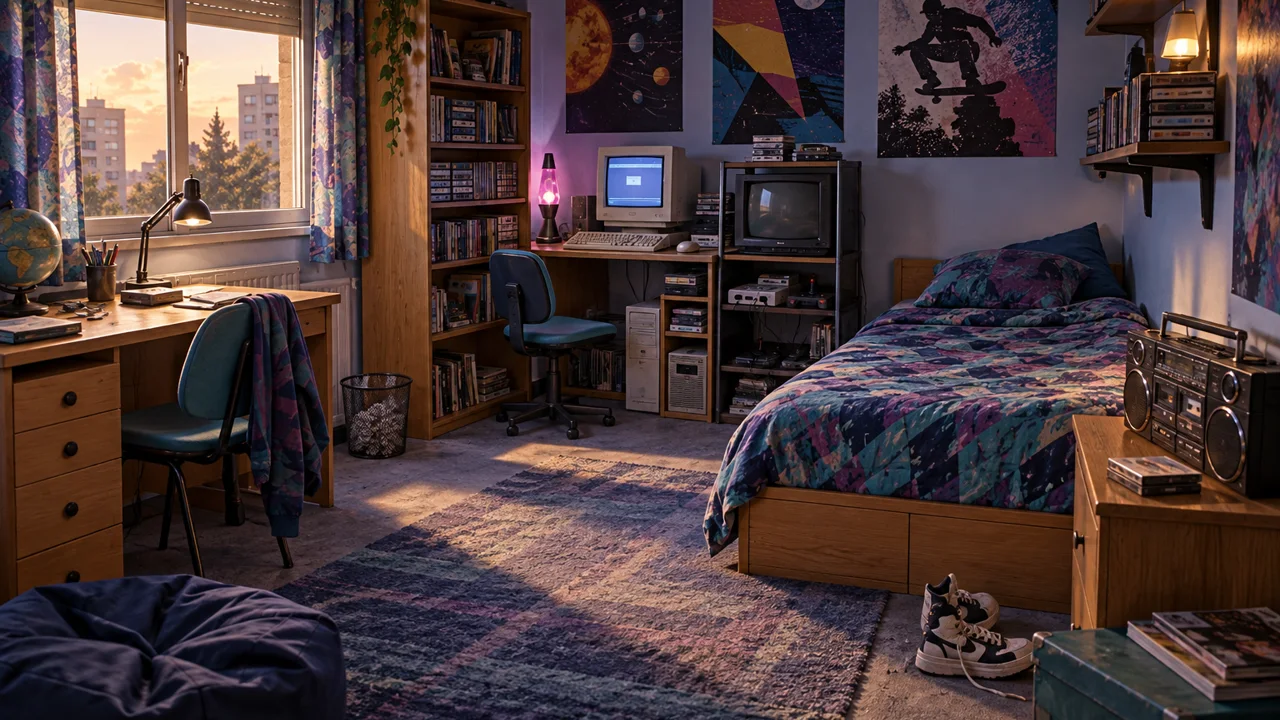 Dormitorio juvenil de los 90